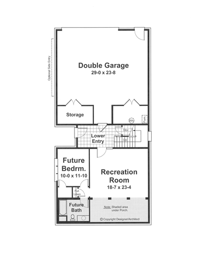 Lower Level image of Kensington I - B House Plan